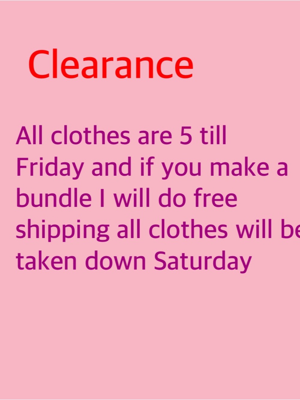 Clearance